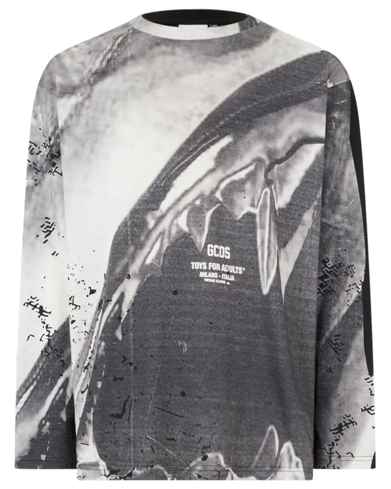 GCDS Morso Langarmshirt - Grau Grau