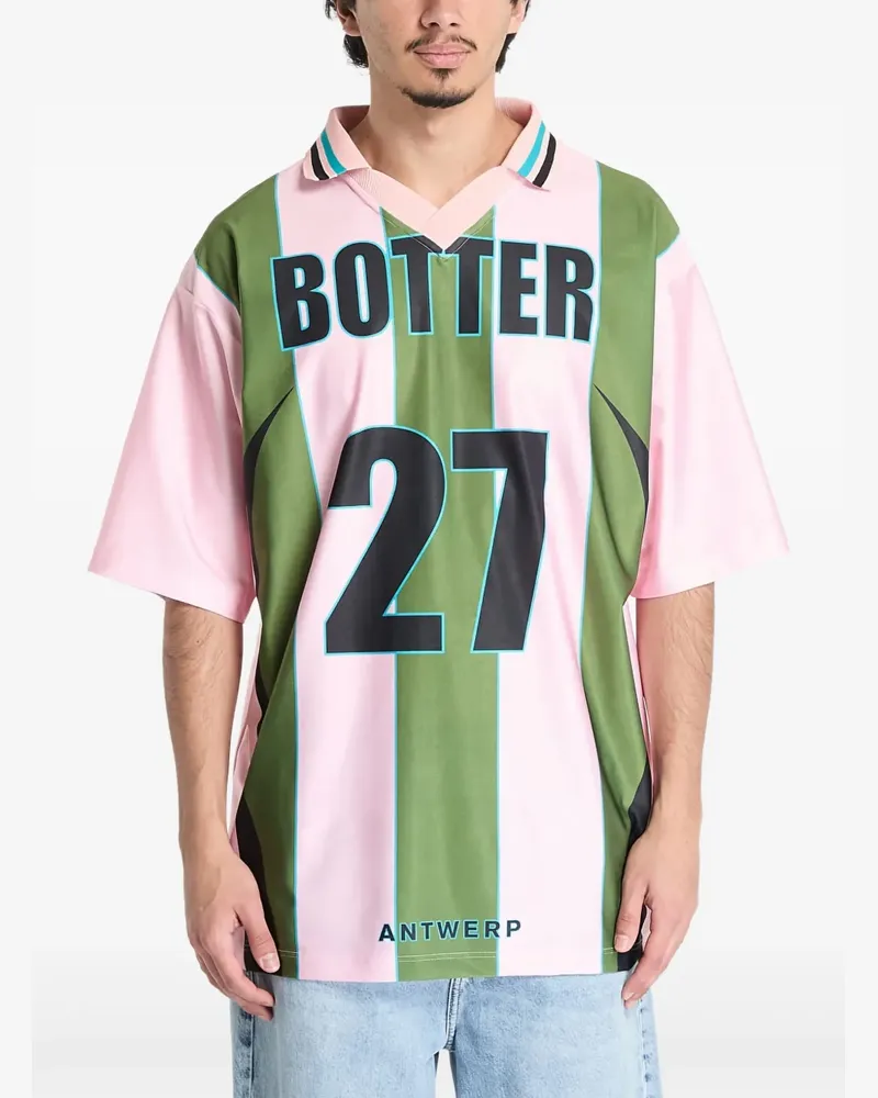 Reebok x Botter gestreiftes T-Shirt - Rosa Rosa
