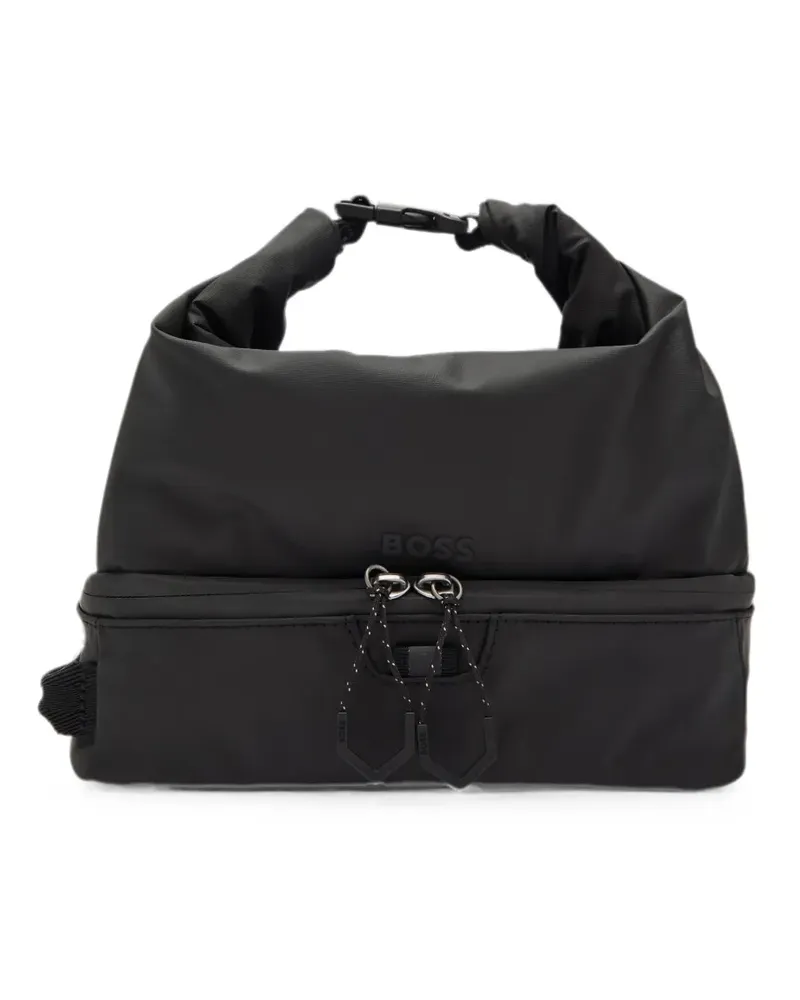 HUGO BOSS Tote Bag mit Schnale und Logo-Print - Schwarz Schwarz
