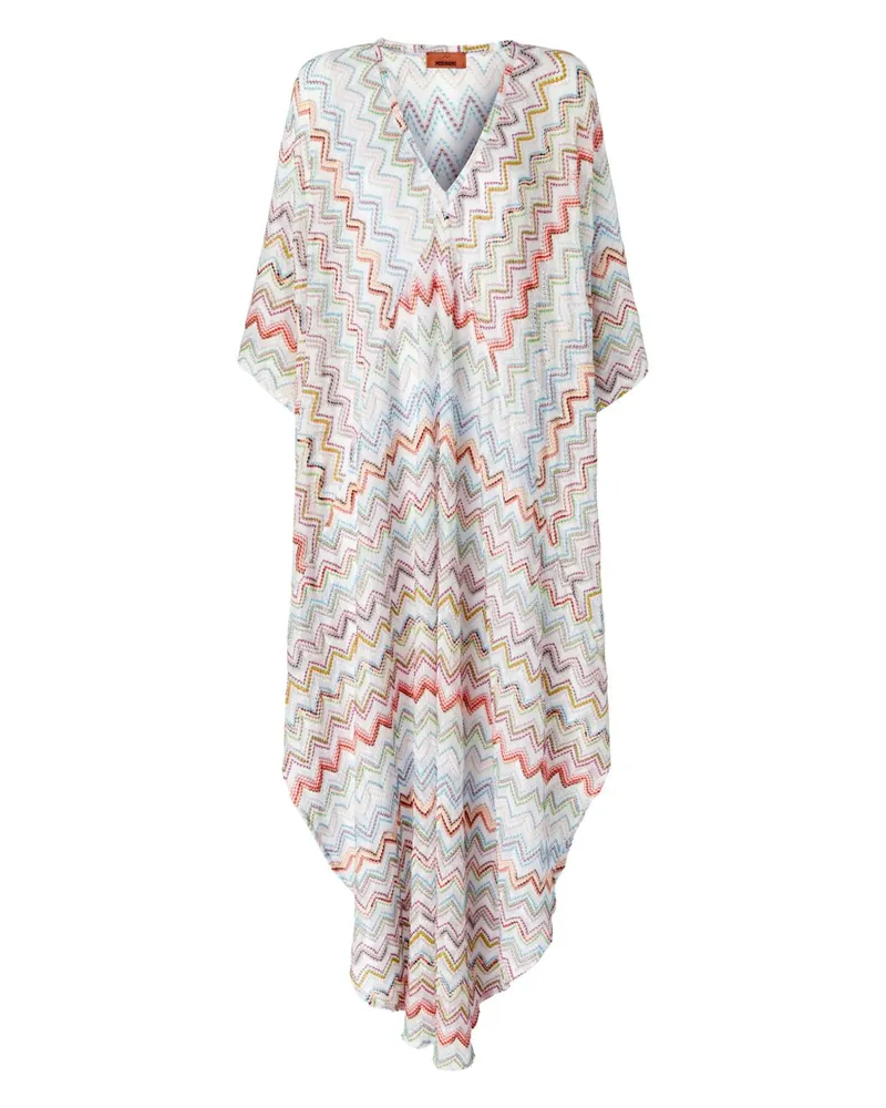 Missoni Maxikleid mit Zickzackmuster - Weiß Weiß