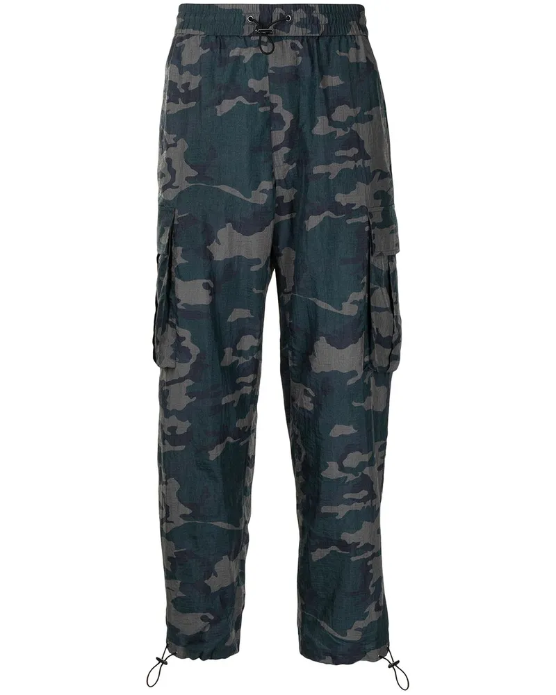 Ports V Hose mit Camouflage-Muster - Blau Blau