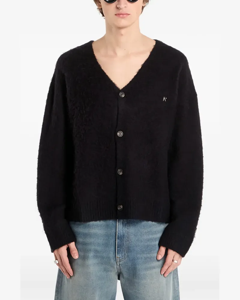 REPRESENT Textured Knit V-neck cardigan - Schwarz Schwarz