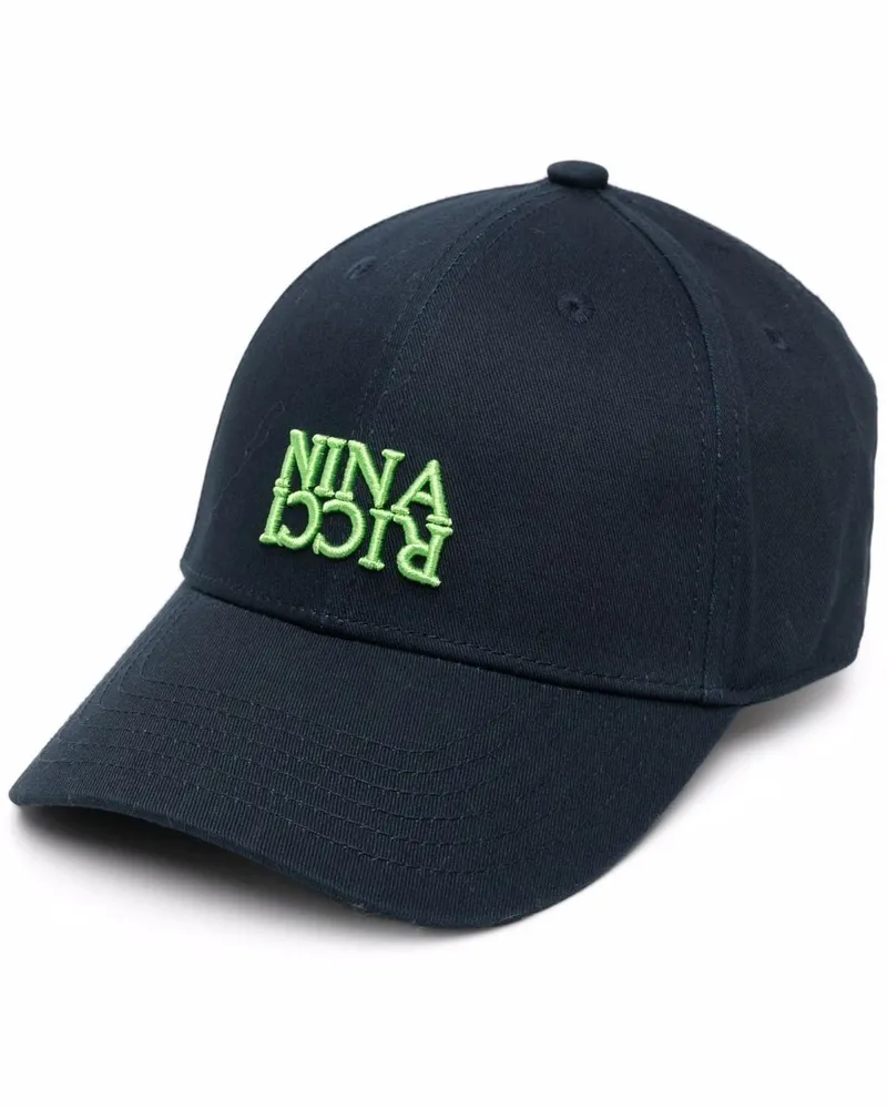 Nina Ricci Baseballkappe mit Logo-Stickerei - Blau Blau
