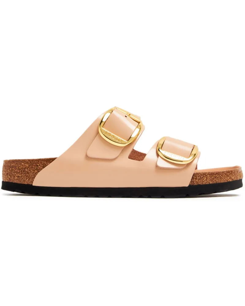 Birkenstock Pantoletten mit Schnalle - Nude Nude