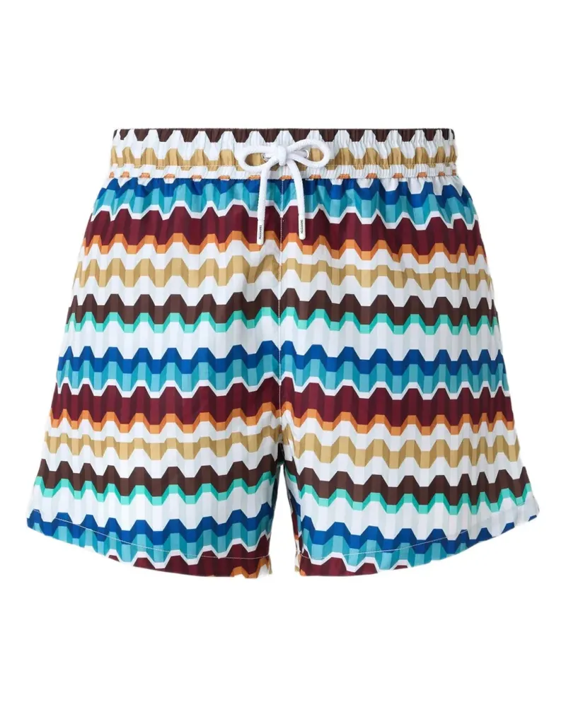 Missoni Badeshorts mit Zickzackmuster - Blau Blau