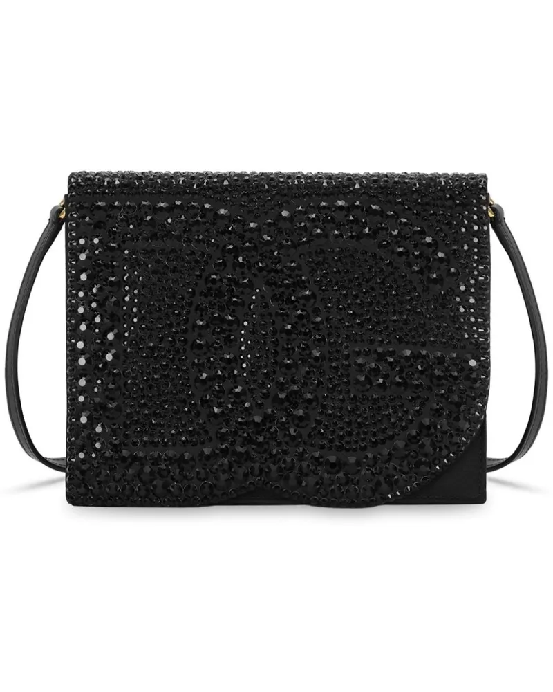 Dolce & Gabbana Umhängetasche mit Strass - Schwarz Schwarz