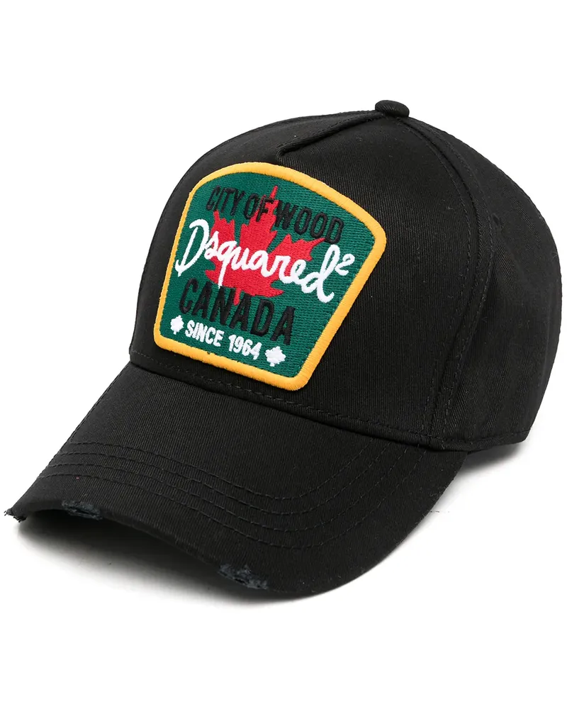 Dsquared2 Baseballkappe mit Logo-Patch - Schwarz Schwarz