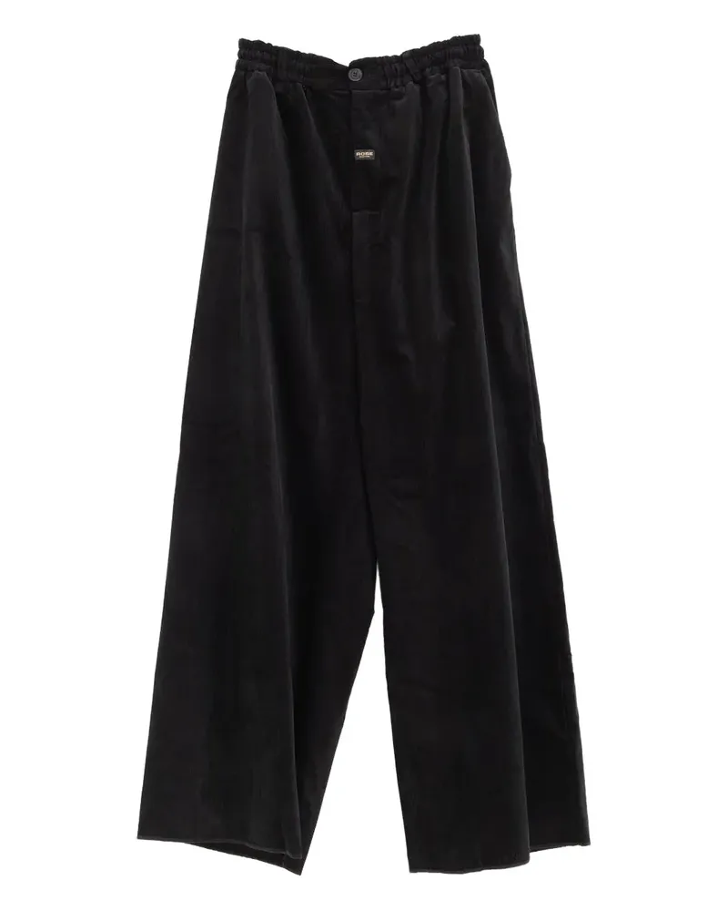 Martine Rose Cordhose mit weitem Bein - Schwarz Schwarz