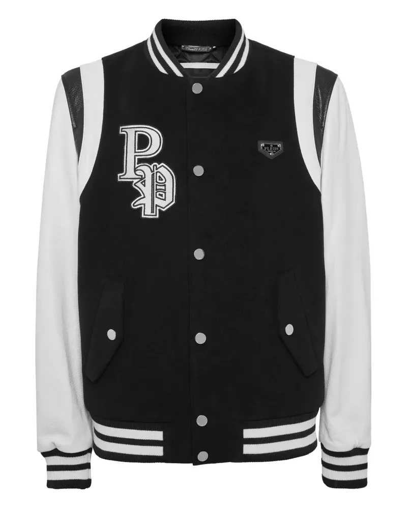 Philipp Plein Zweifarbige Bomberjacke - Schwarz Schwarz