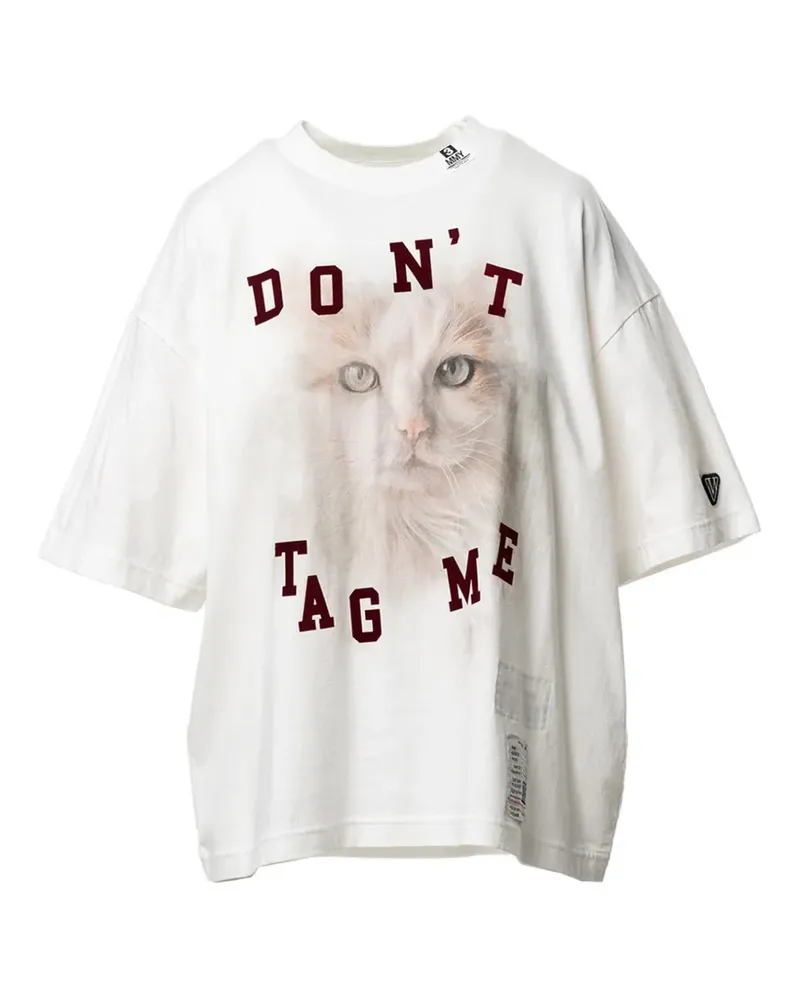 MIHARAYASUHIRO cat-printed T-shirt - Weiß Weiß