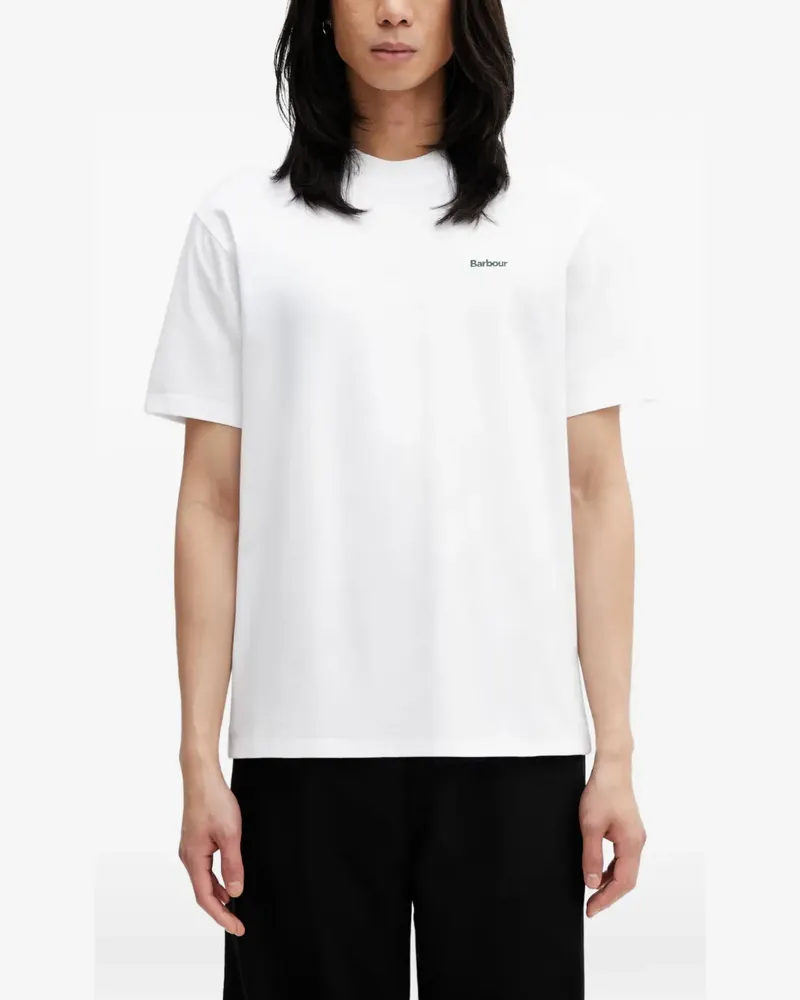 Barbour Dalton logo-embroidered T-shirt - Weiß Weiß