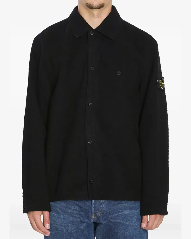 Stone Island Langärmeliges Hemd - Schwarz Schwarz
