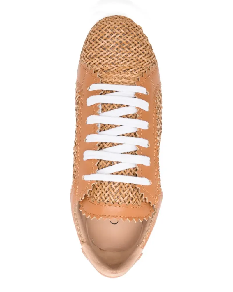 Big Star Damen Plateau Sneaker Mit Lammfell | Winter Sneaker Beige Mit Widder Design