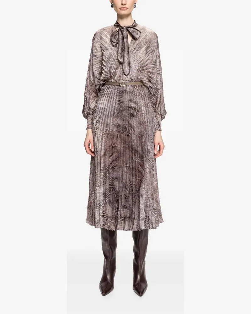 NISSA Kleid mit Plissee - Grau Grau