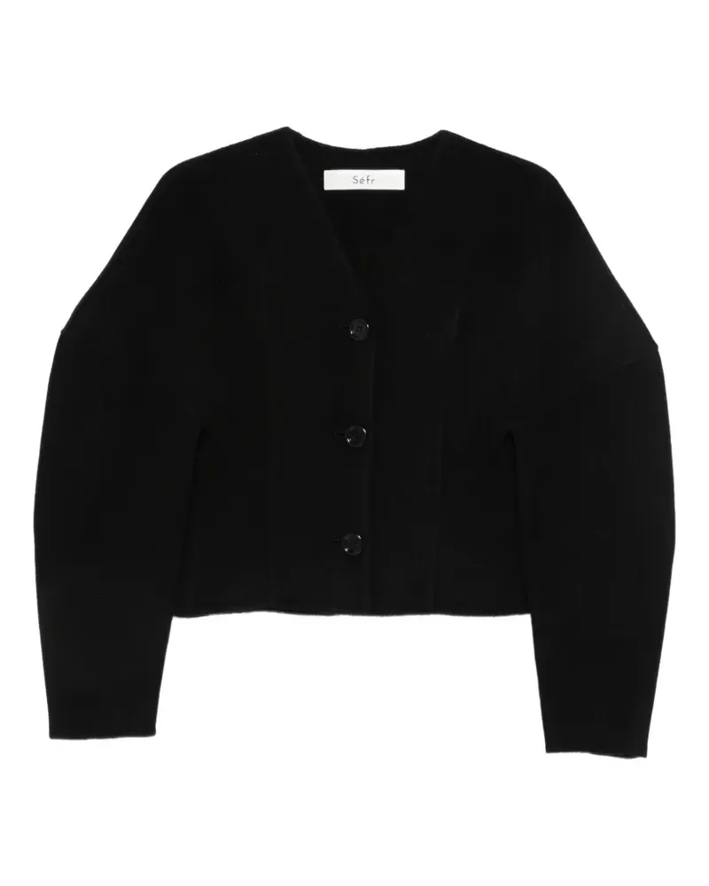 Séfr Shaped button-up cardigan - Schwarz Schwarz