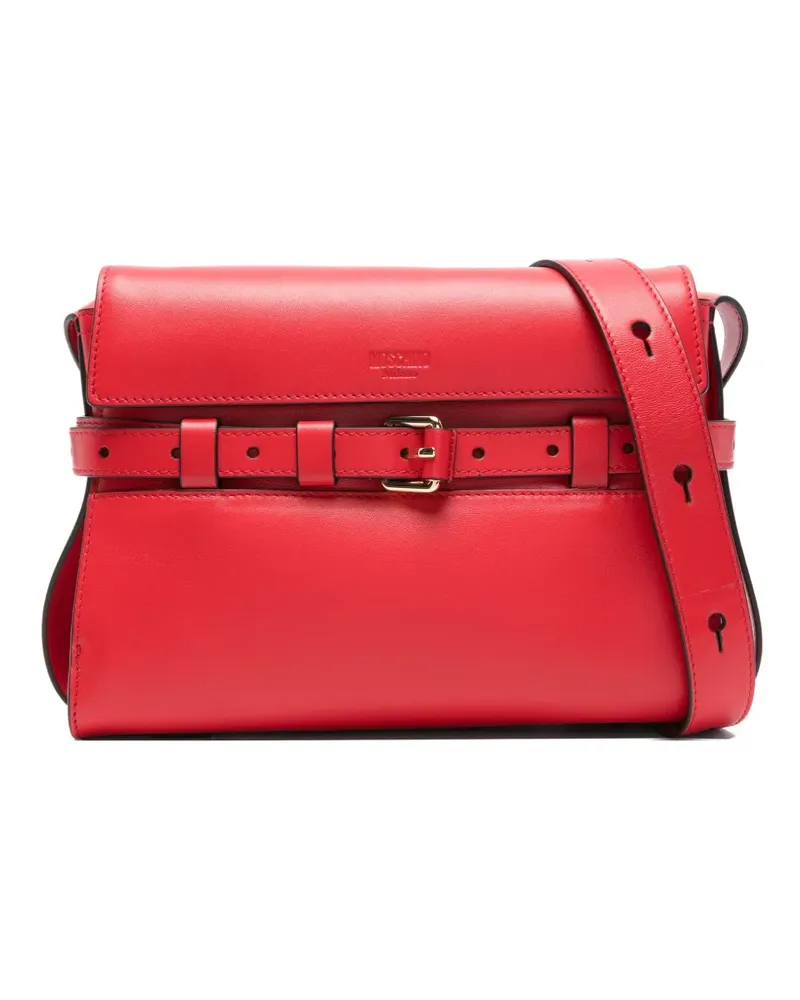 Moschino Schultertasche mit Schnallenverschluss - Rot Rot