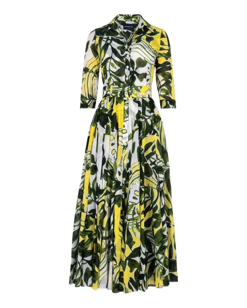 Samantha Sung Aster Kleid mit Blumen-Print - Grün Grün