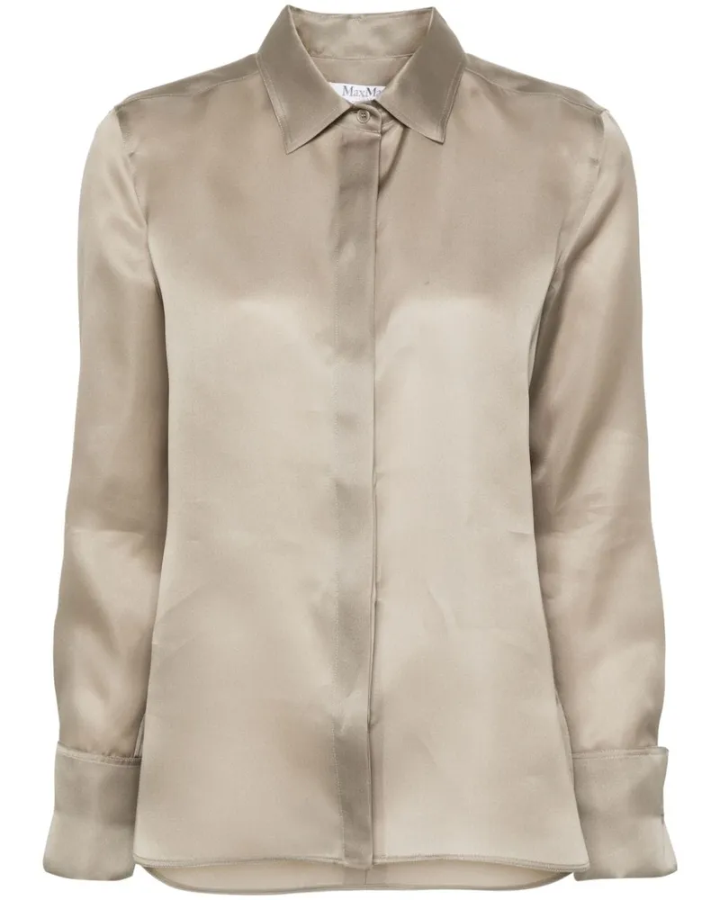 Max Mara Nola Seidenhemd - Grün Grün