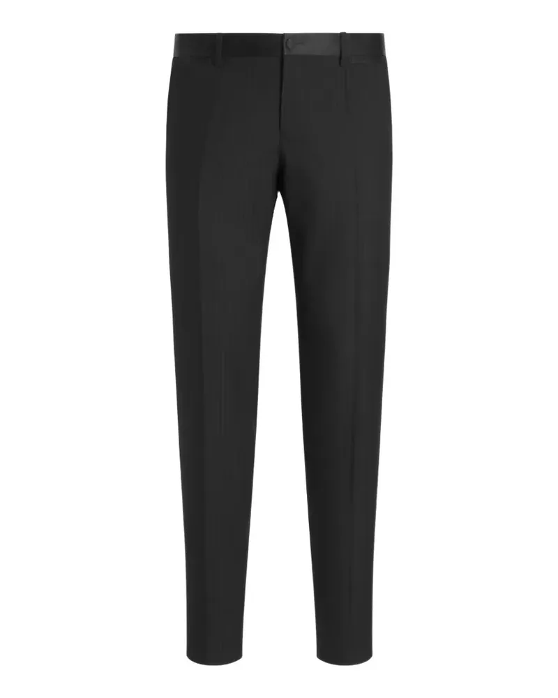 Dolce & Gabbana striped wool jacquard trousers - Schwarz Schwarz