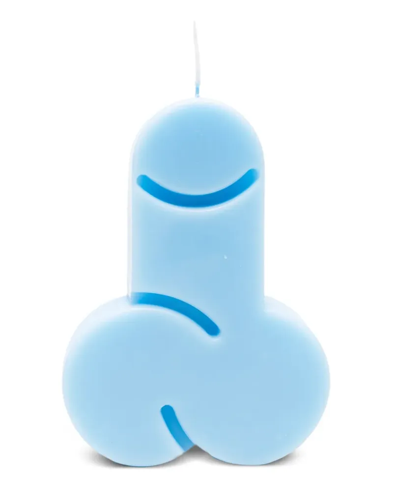 Carne Bollente Skulpturale Kerze (14cm) - Blau Blau