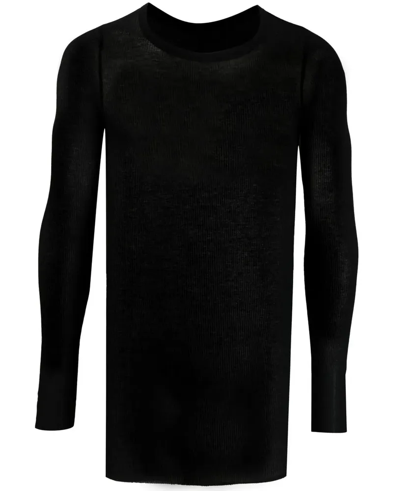 Rick Owens T-Shirt mit langem Schnitt - Schwarz Schwarz
