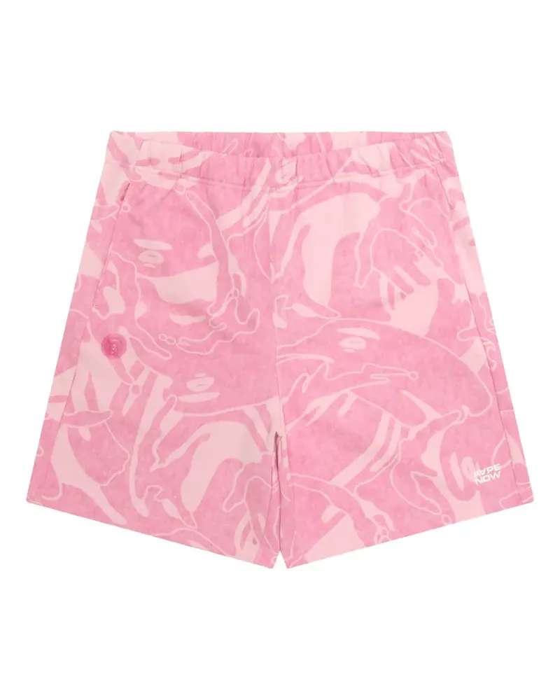 BAPE logo print shorts - Rosa Rosa