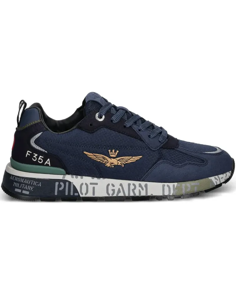 Aeronautica Militare logo-detail sneakers - Blau Blau