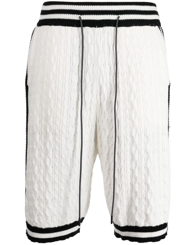 Mostly Heard Rarely Seen Joggingshorts mit Zopfmuster - Weiß Weiß