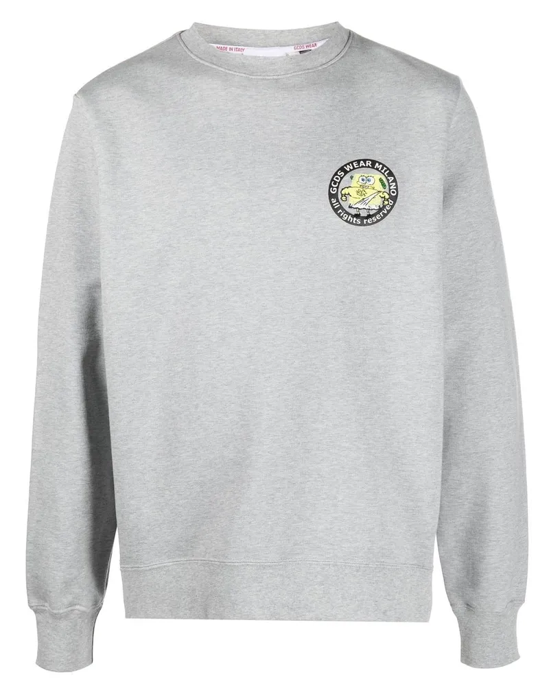 GCDS Sweatshirt mit Logo Grau