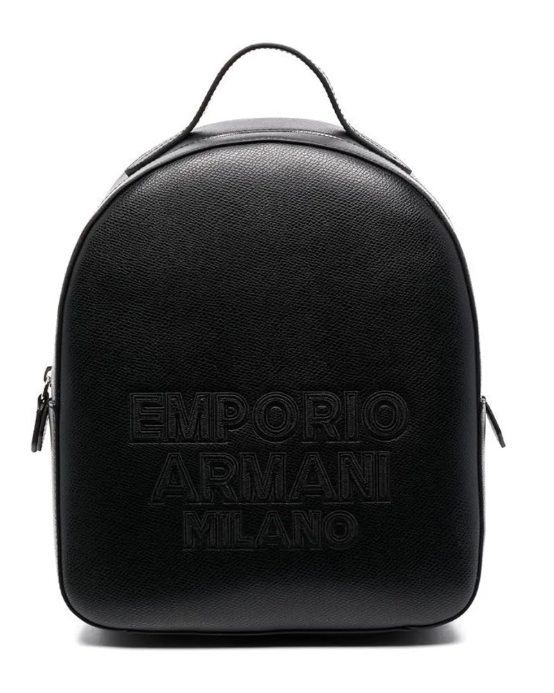 Emporio Armani Rucksack mit Logo-Stickerei Schwarz