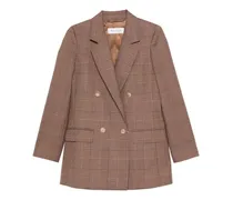 Blazer mit Prince of Wales-Karo - Braun