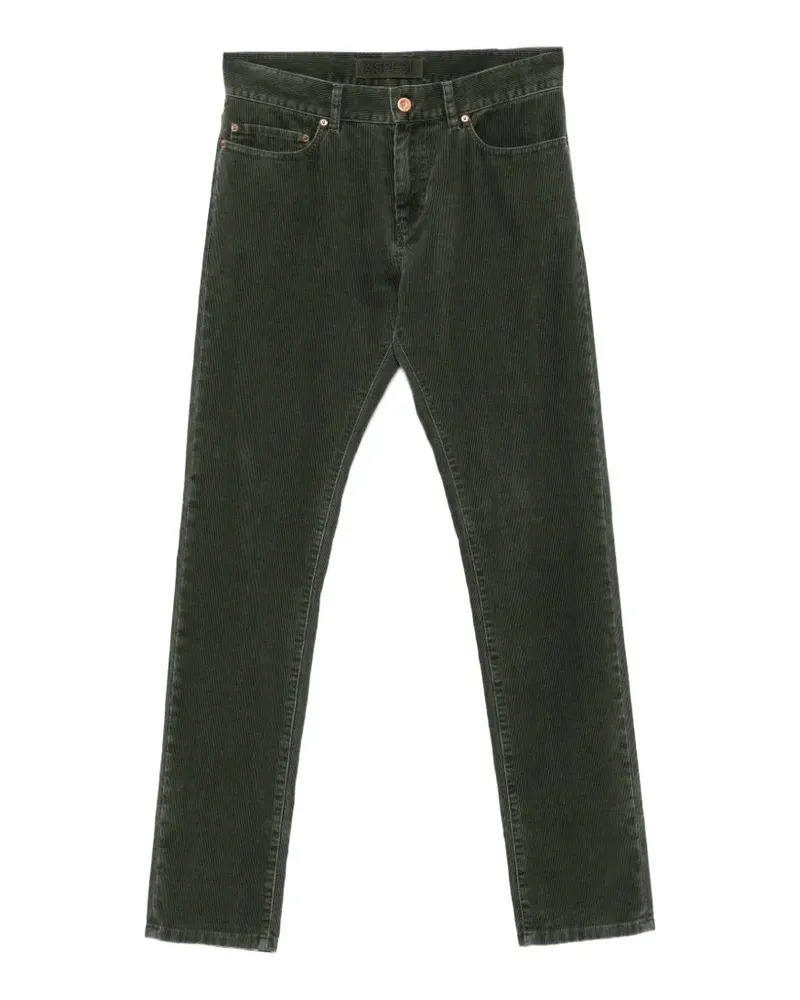 ASPESI Straight-Leg-Hose aus Cord - Grün Grün