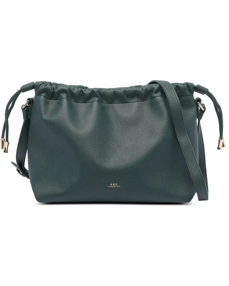 A.P.C. Schultertasche mit Kordelzug - Grün Grün