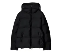 Gefütterte Jacke mit Reißverschluss - Schwarz