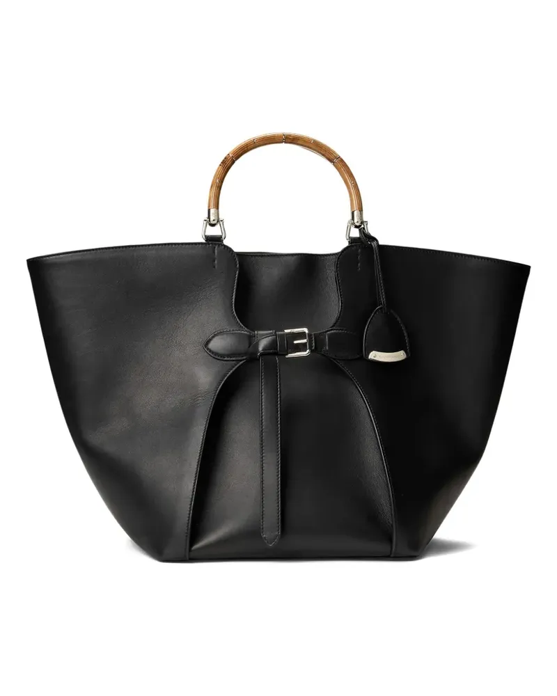 Ralph Lauren large leather tote bag - Schwarz Schwarz