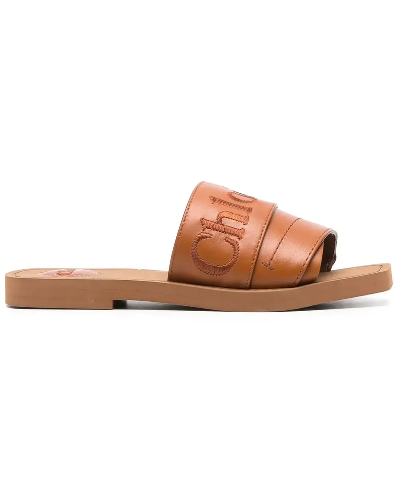 Chloé Holzige Sandalen - Braun Braun