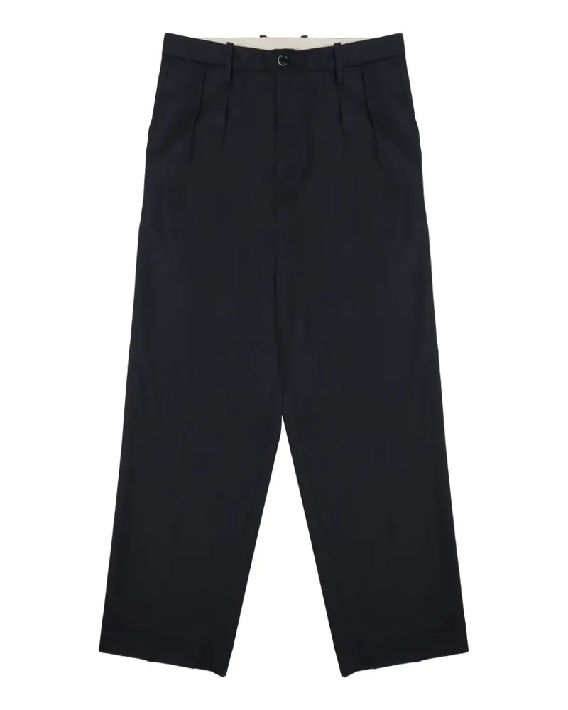 nine:inthe:morning pleated straight-leg trousers - Blau Blau