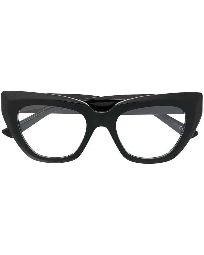 Balenciaga Brille mit Logo - Schwarz Schwarz
