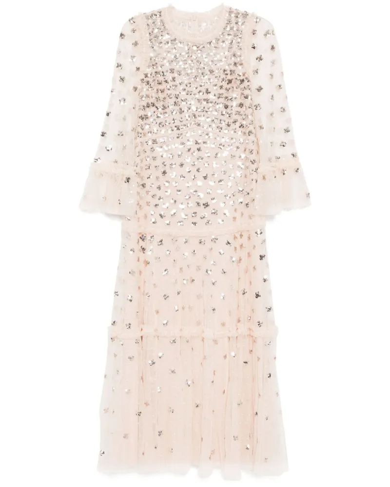 Needle & Thread Gestuftes Abendkleid mit Glitter - Rosa Rosa