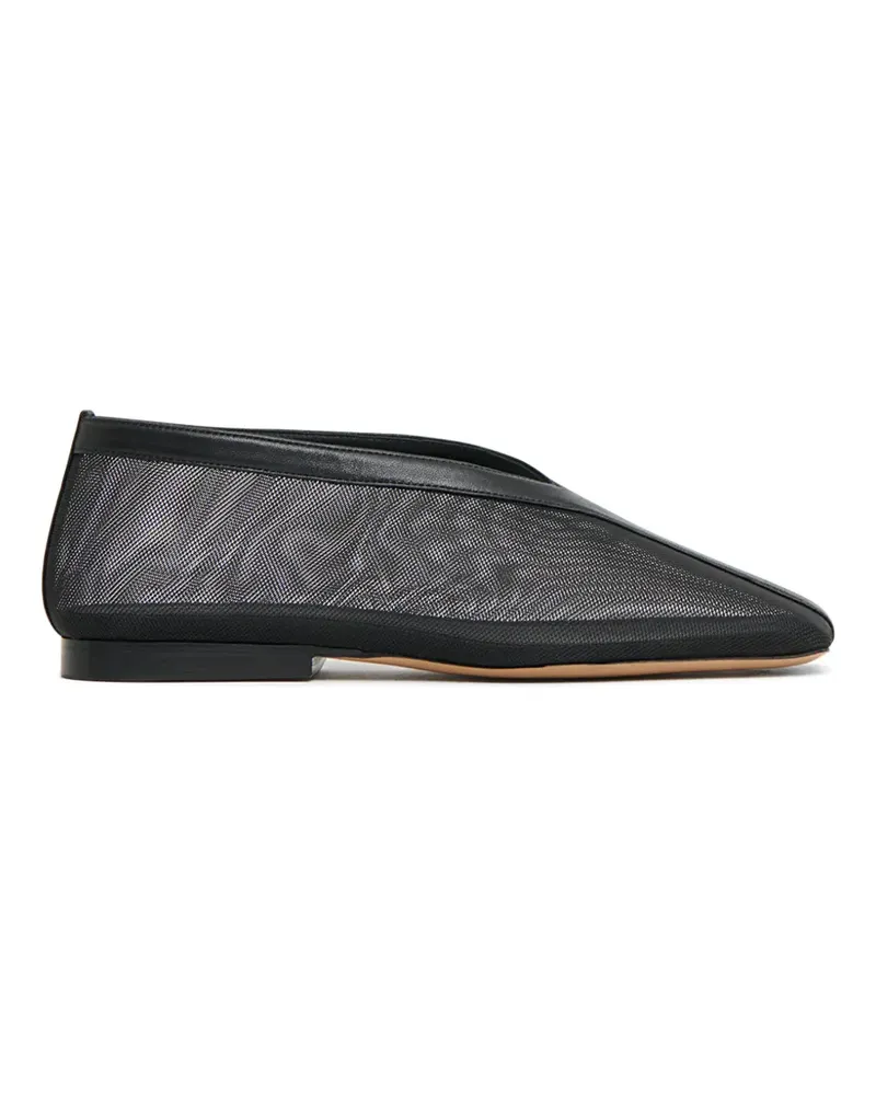 Mansur Gavriel Contorno Square V mesh ballet flats - Schwarz Schwarz