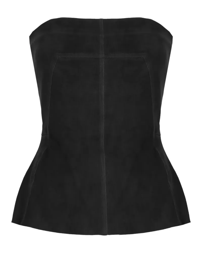 Rick Owens Trägerloses Top - Schwarz Schwarz