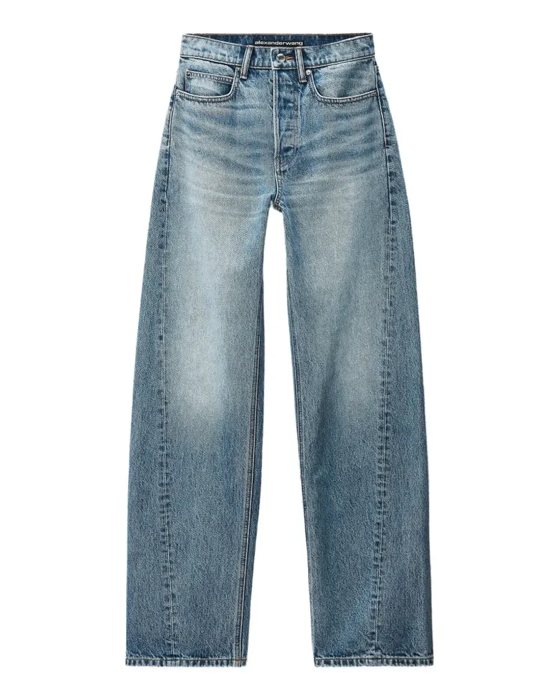Alexander Wang Gürtelschlaufen-Jeans mit Logo-Detail - Blau Blau