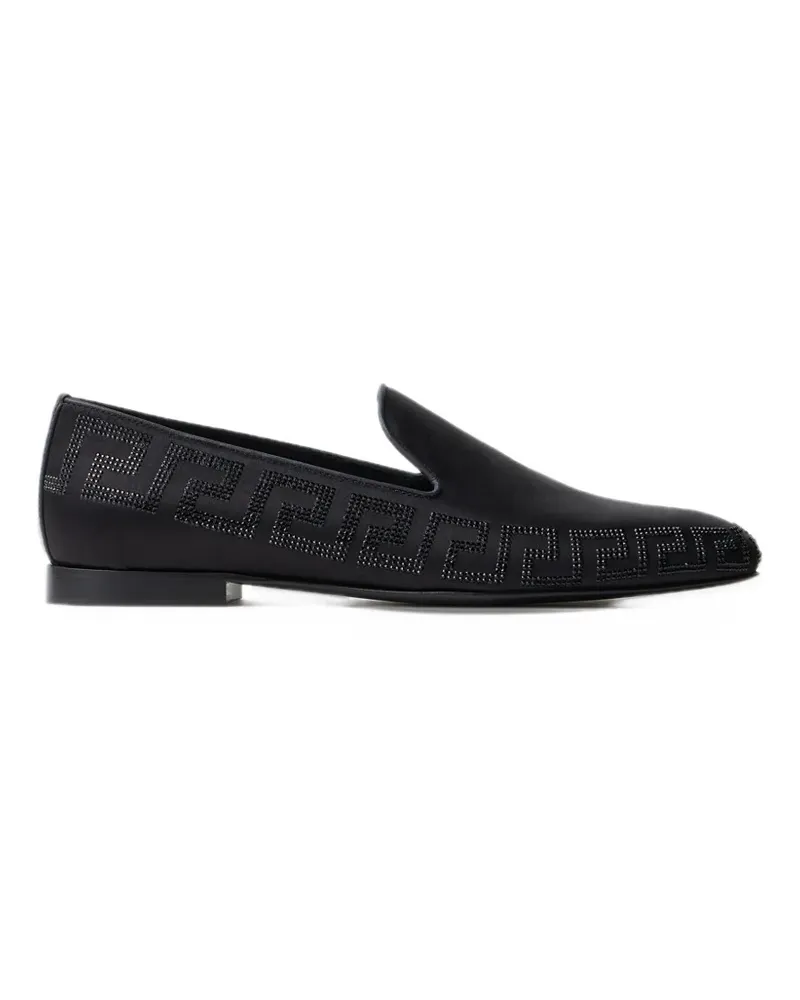 Versace Gala embellished satin loafers - Schwarz Schwarz