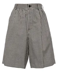 Comme des Garçons Shorts mit Vichy-Karo Schwarz