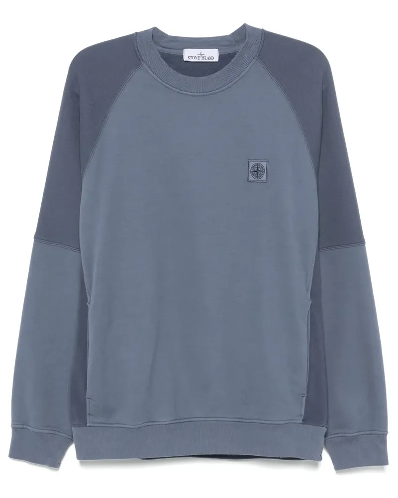 Stone Island Sweatshirt mit Kompass-Patch - Blau Blau