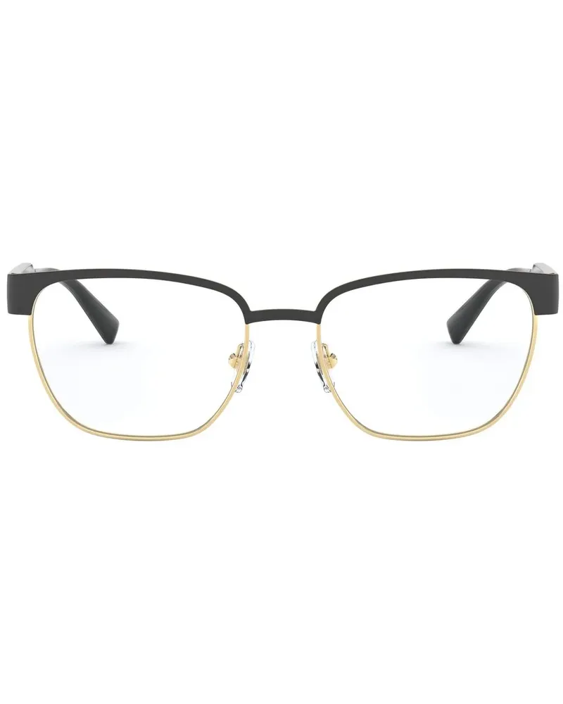 Versace Brille mit eckigem Gestell - Schwarz Schwarz