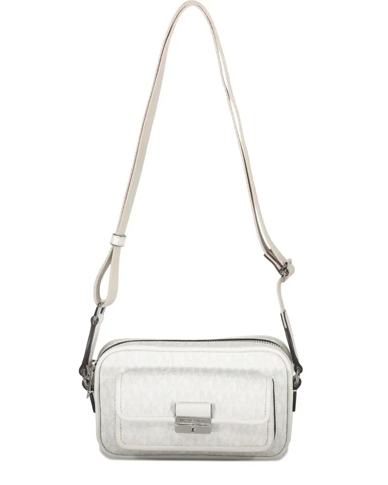 Michael Kors Bradshaw Schultertasche mit Monogramm - Weiß Weiß