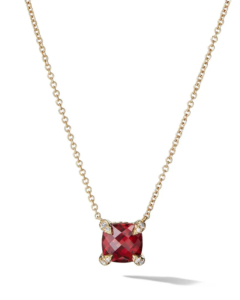 David Yurman 18kt Gelbgoldhalskette mit einem Diamanten Gold