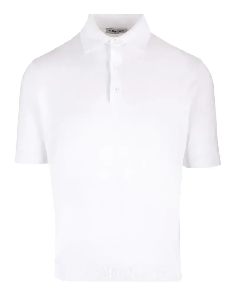 Al Duca D’Aosta 1902 Poloshirt mit gerippten Details - Weiß Weiß