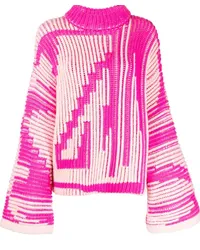 forte_forte Grob gestrickter Pullover Rosa